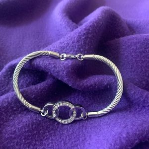 Silver circle bracelet bangle